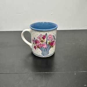 Marvelous Mugs Potpourri Press Floral Basket Coffee Mug 1987 Korea‎